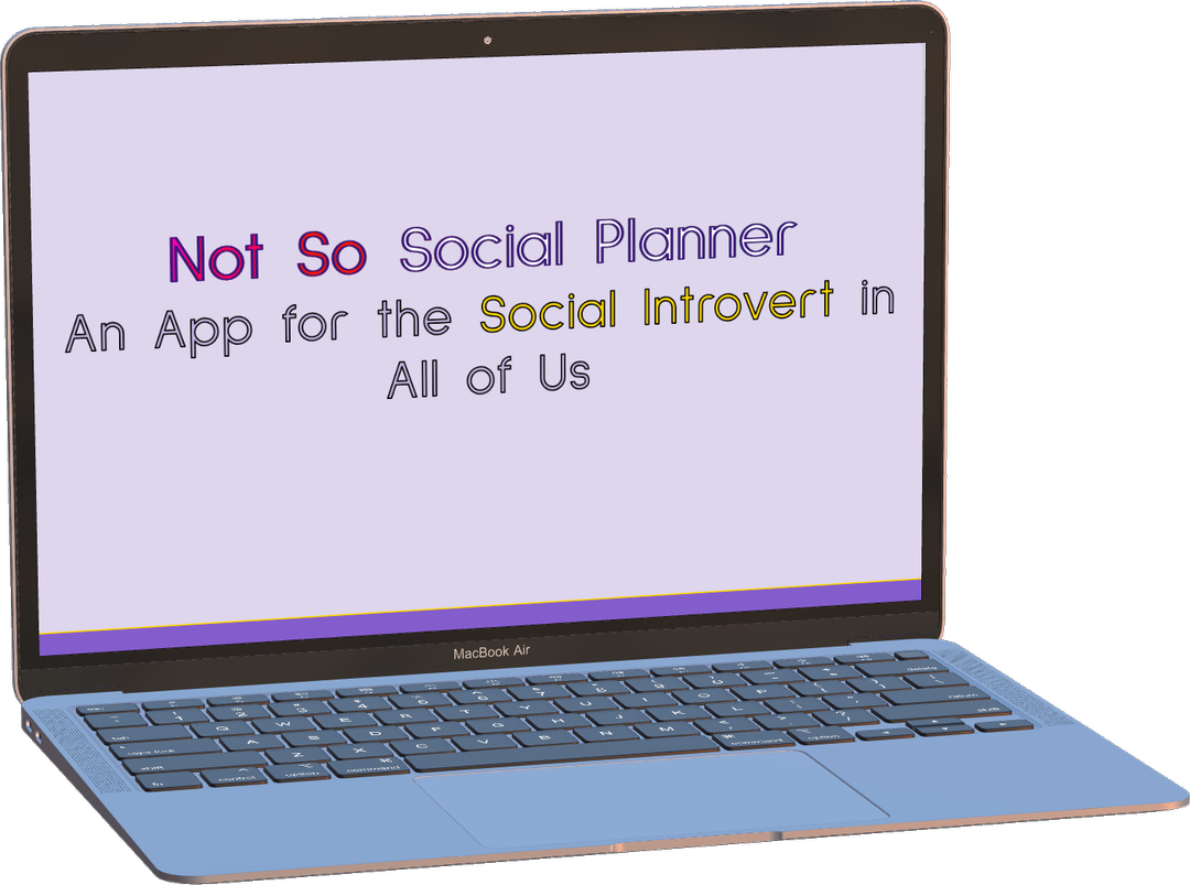 Desktop image mockup of Not So Social Planner page