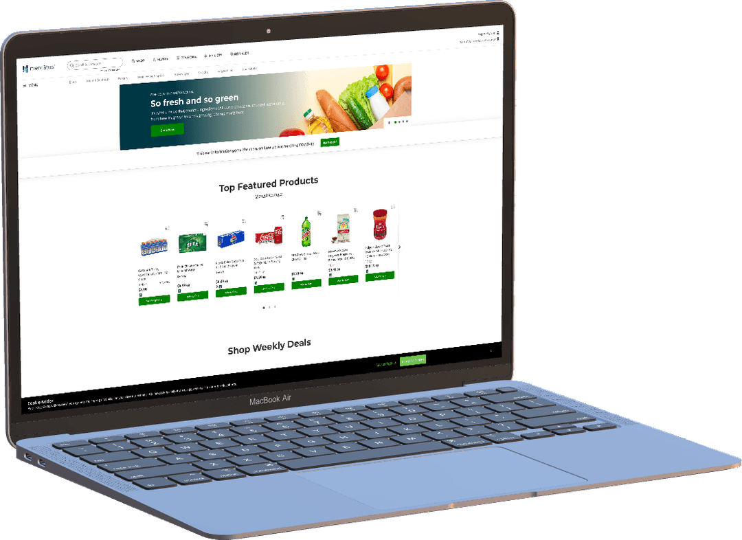 Desktop image mockup of Mercatus Technologies Inc. page