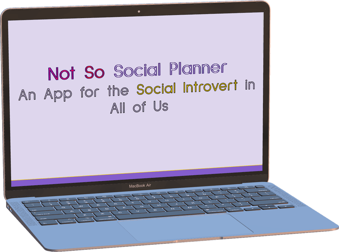 Desktop image mockup of Not So Social Planner page